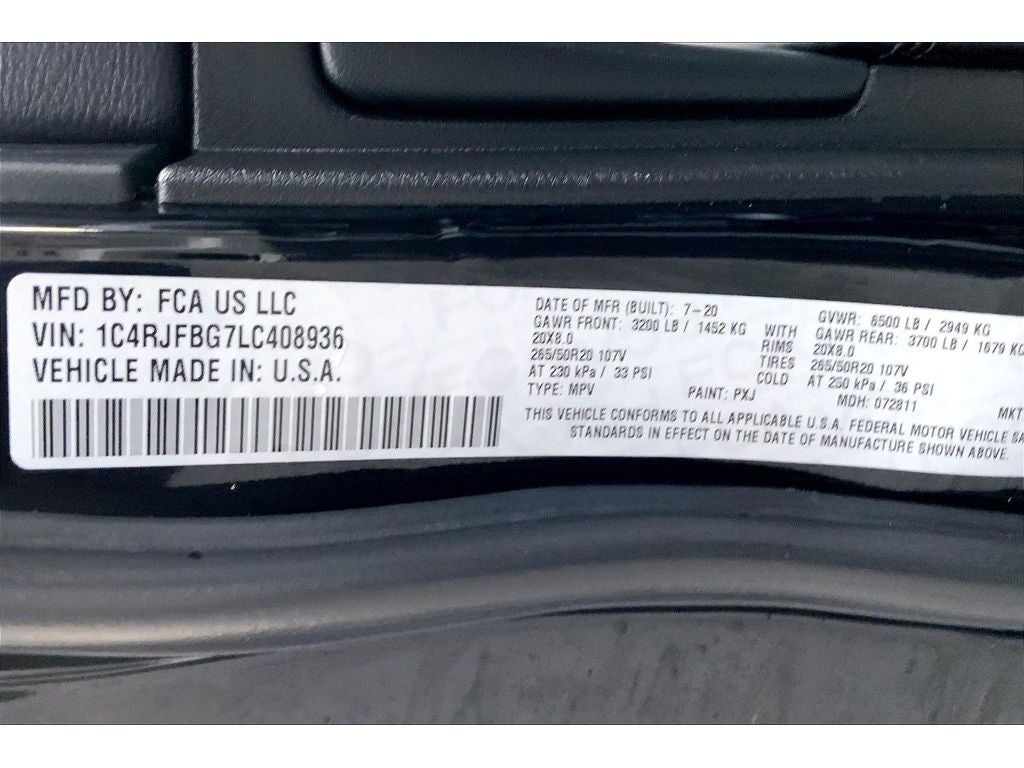 2020 Jeep Grand Cherokee Limited X