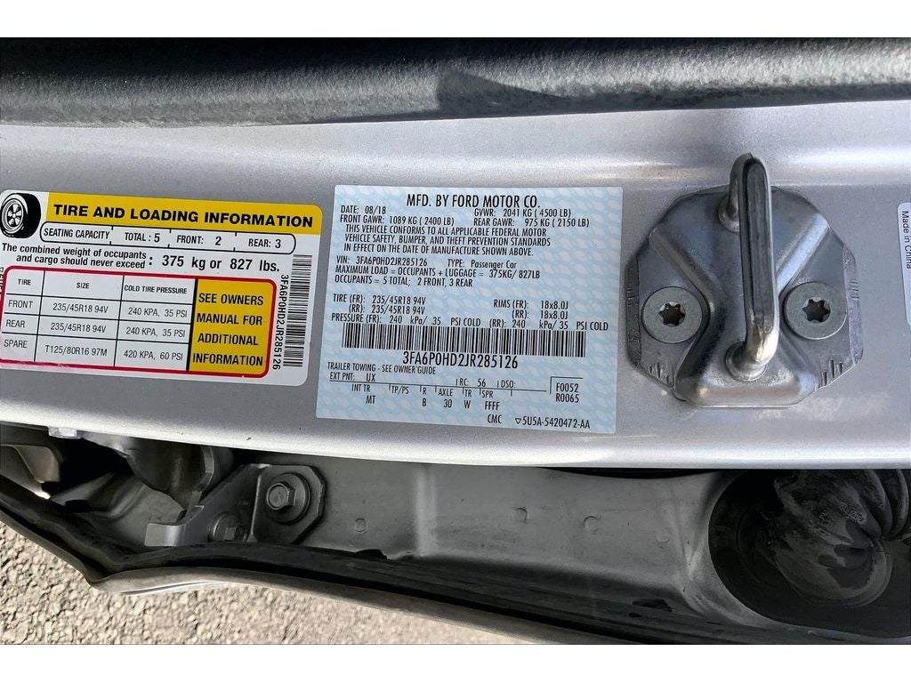 2018 Ford Fusion SE