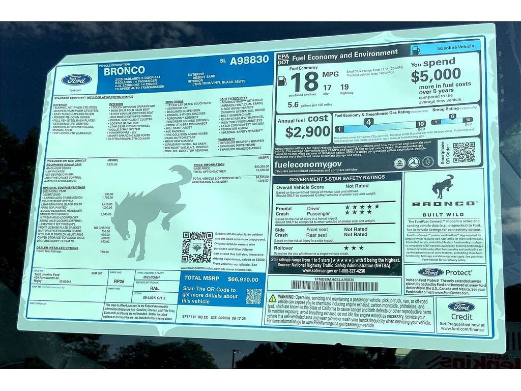 2025 Ford Bronco Badlands