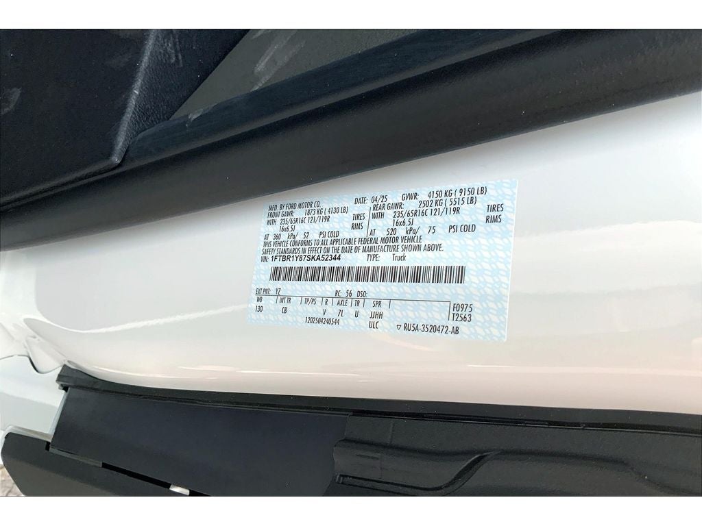 2025 Ford Transit Van T-250 Low Roof Slide Base