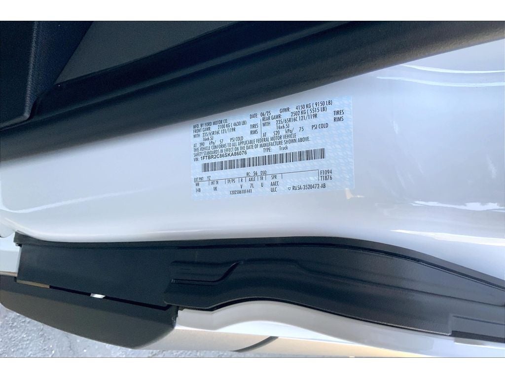 2025 Ford Transit Van EL T-250 Med Roof Slide Base