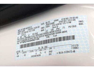 2025 Ford Transit Van T-250 Low Roof Slide Base