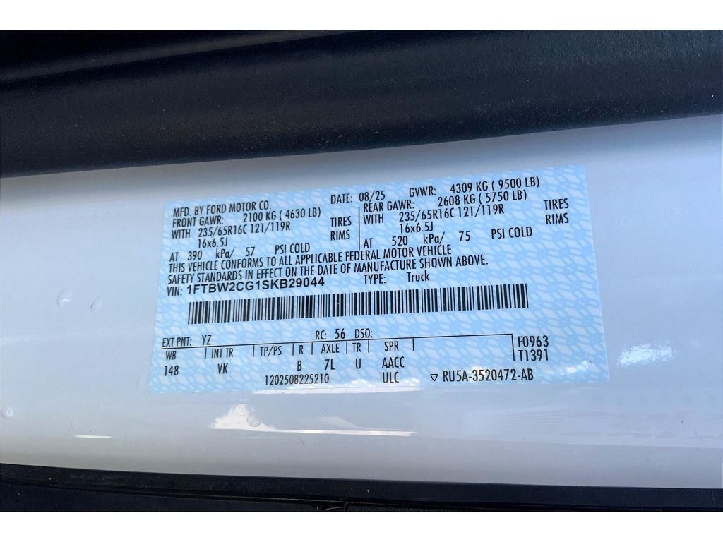 2025 Ford Transit Van T-350 Med Roof Slide Base