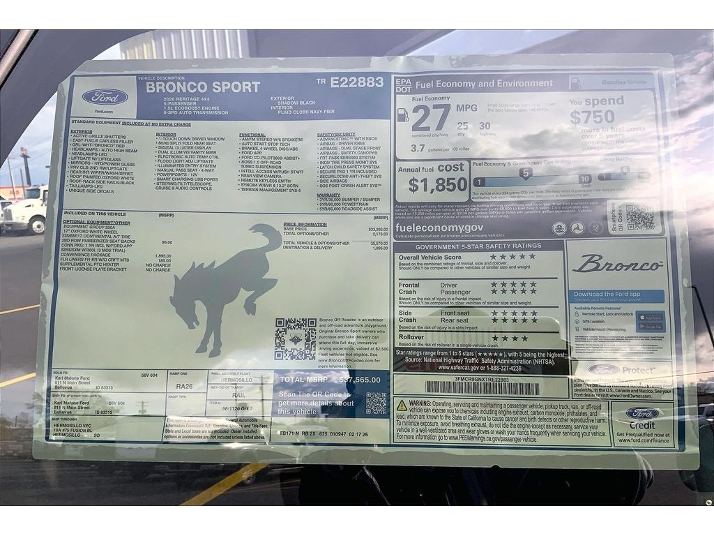 2026 Ford Bronco Sport Heritage